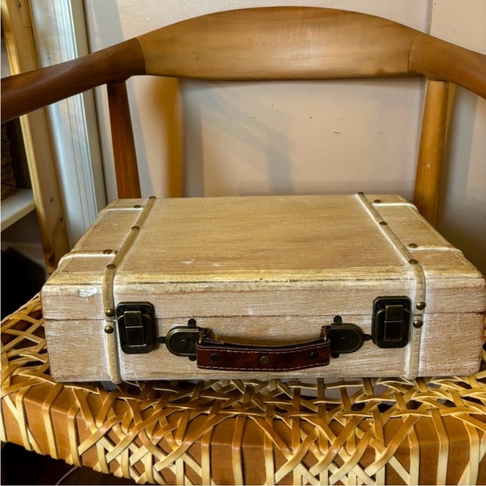 Michaels wood luggage home decor piece